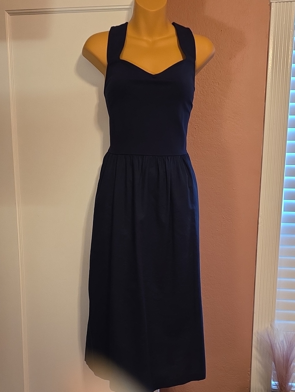 Ann Taylor Navy Midi Dress